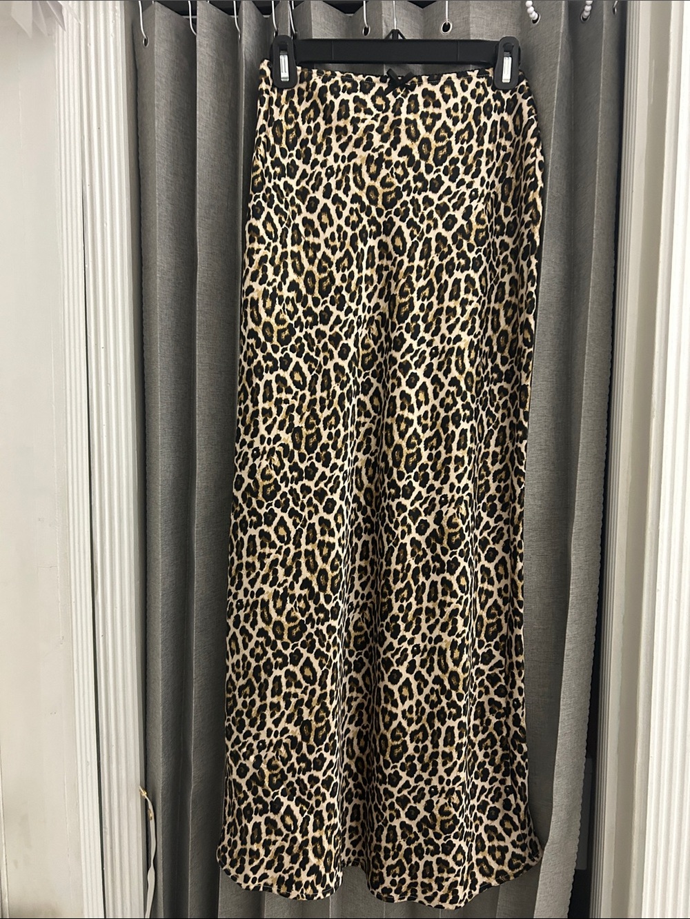 Almost Famous Leopard Print Maxi Skirt in Brown and Black